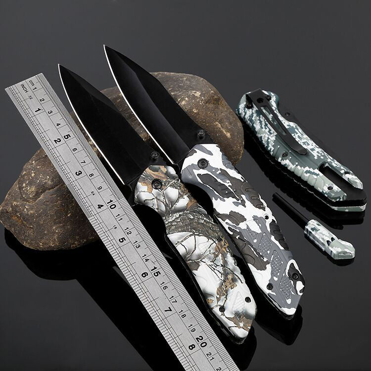 Portable Flint High Hardness Folding Knife Outdoor Knife