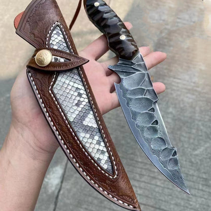 Handcrafted Forged Steel Core Damascus Knife