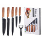 Stainless Steel Knife Wooden Handle Knife Set Kitchen Six-Piece Set Kitchen Knife Fruit Knife Gift Set Knife