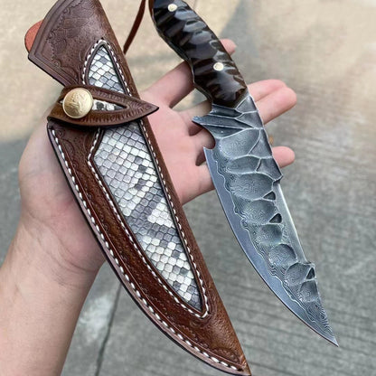 Handcrafted Forged Steel Core Damascus Knife