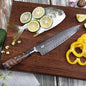 Damascus 8 Inch Slicing Knife Aus10 Chef's Knife Fish Bone Pattern Shadow Wood Cutting Knife