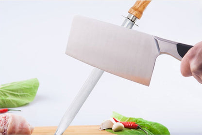 Kitchen Wooden Handle Knife Sharpener Stone