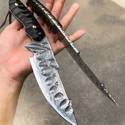 Handcrafted Forged Steel Core Damascus Knife